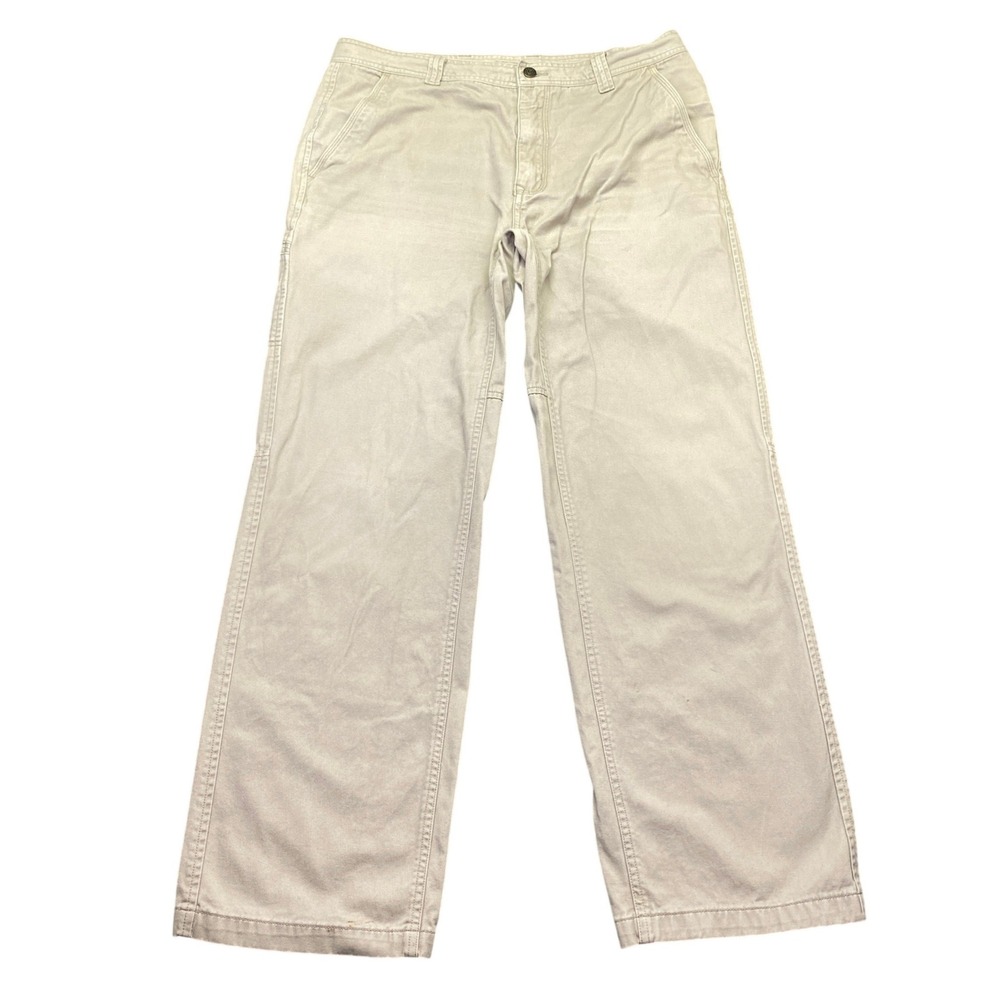 Royal Robbins Mens Khaki Cotton Canvas Utility Hiking Pants Sz 36 Tan Outdoor